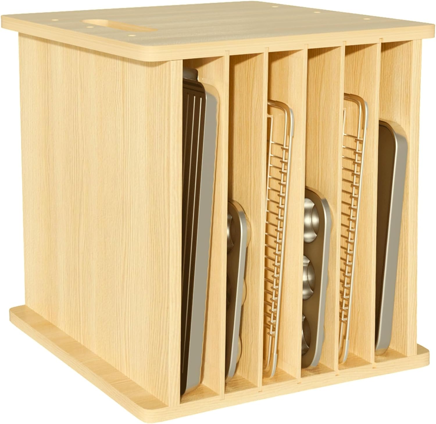 Kitchen Baking Sheet Organizer - Organizzatore Divisorio in Legno per Teglie