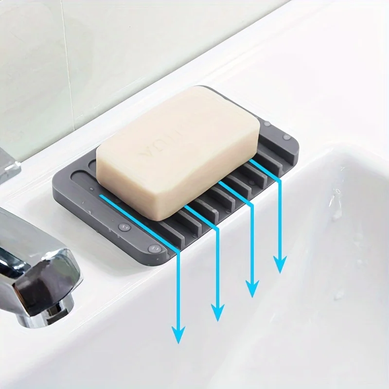 Kitchen Baking Tray Organizer - Nuovo Portasapone in Silicone con Drenaggio,
