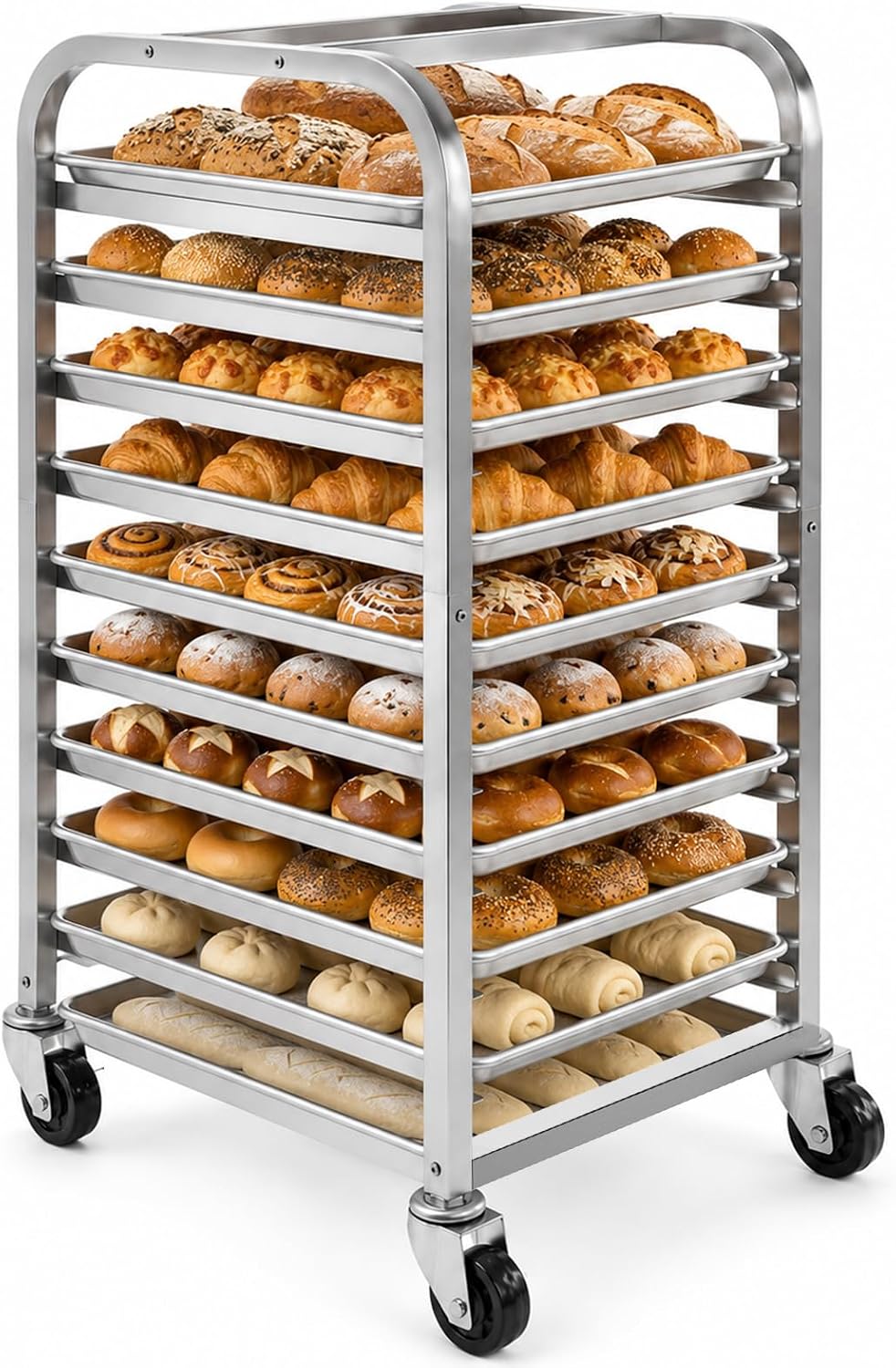 Kitchen Baking Sheet Organizer - Carrello mobile per teglie in acciaio