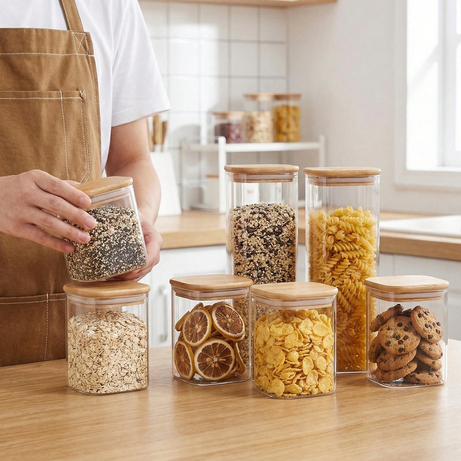 6/12 contenitori in vetro per  - Kitchen Baking Storage Containers recensione e prezzo