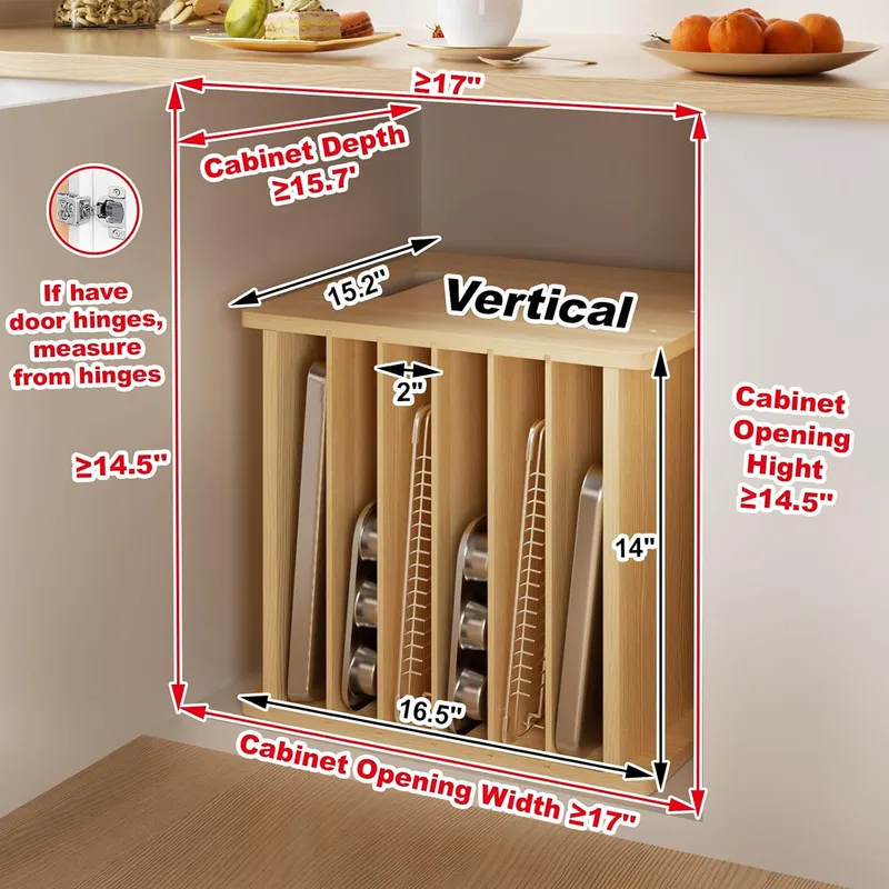 Divisori in legno a 7 livelli  - Kitchen Baking Sheet Organizer recensione e prezzo