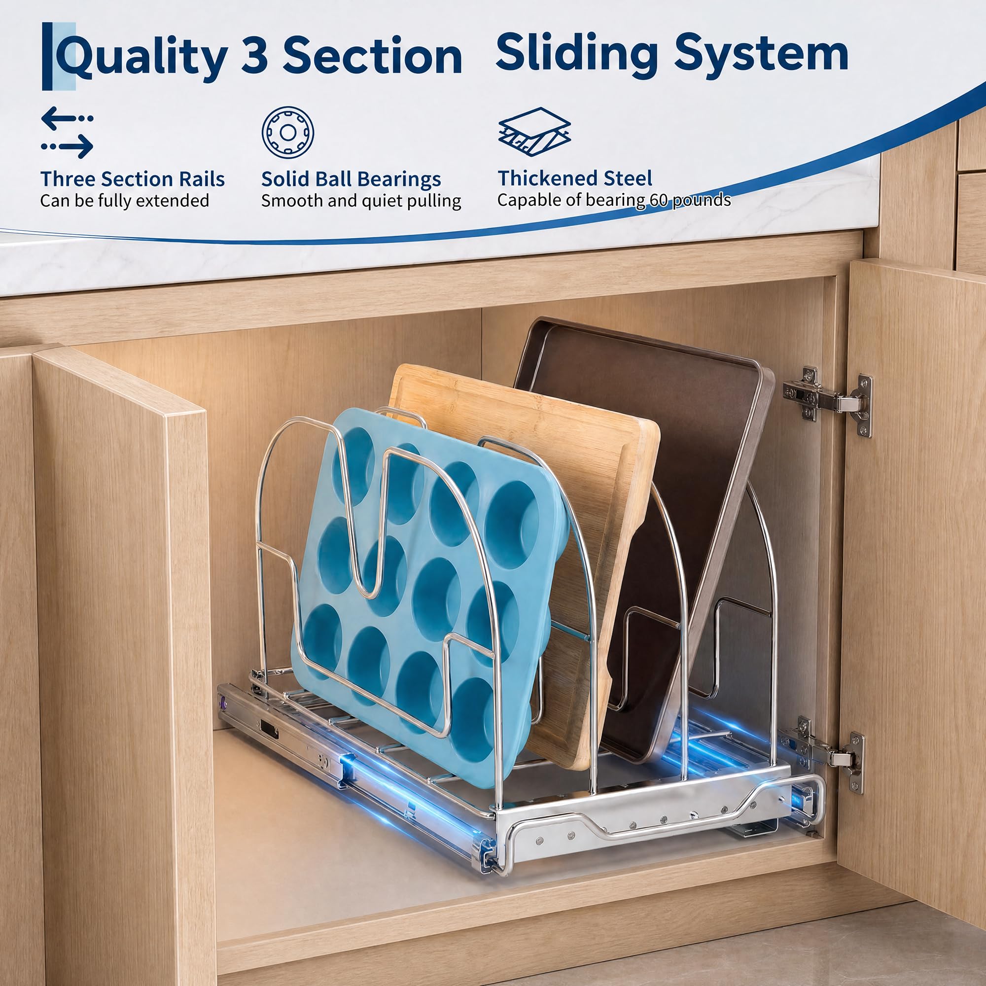 Robusto scaffale da cucina in  - Kitchen Baking Sheet Organizer recensione e prezzo