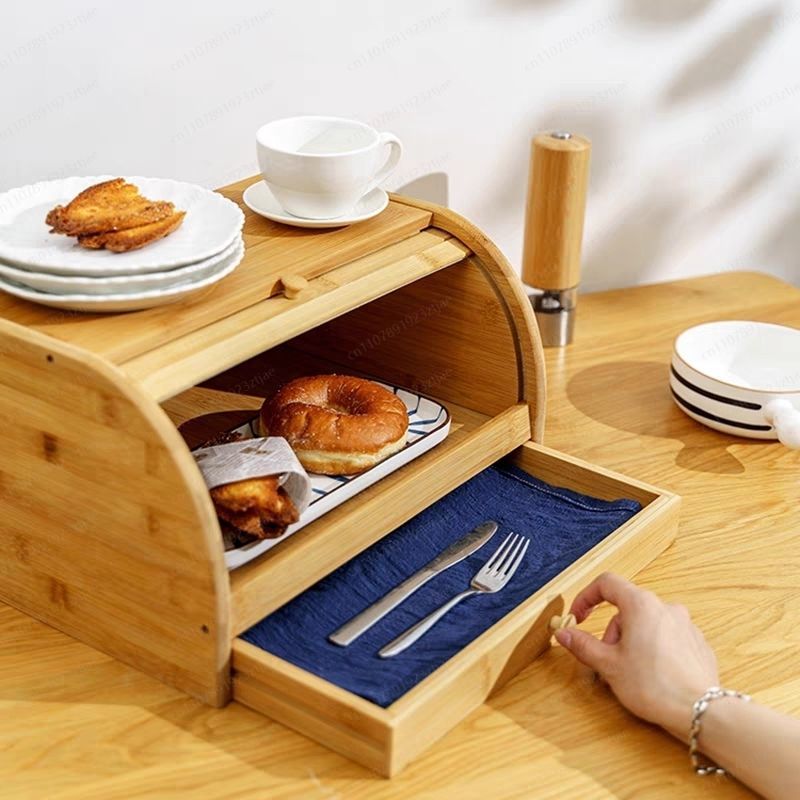 Contenitore per Pane in Bambù  - Kitchen Baking Storage Containers recensione e prezzo
